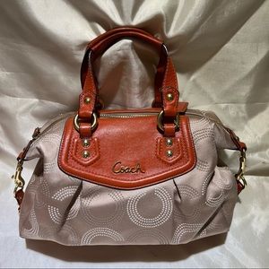 AUTHENTIC COACH SIGNATURE LOGO 2 in 1 LARGE SATCHEL AND HOBO BAG